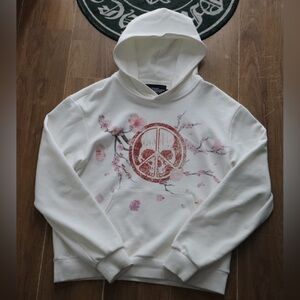 Peaceinwar pink floral hoodie